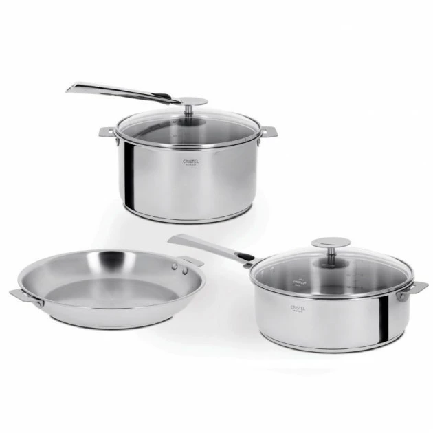 Set De 7 Pièces Mutine Manche Amovible Inox Cristel 3 Set De 7 Pièces Mutine Manche Amovible Inox Cristel