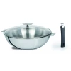 Set Wok Casteline 28 Cm Inox Poignée Amovible Et Couvercle Cristel -Cookway boutique set wok casteline 28 cm inox poignee amovible et couvercle cristel