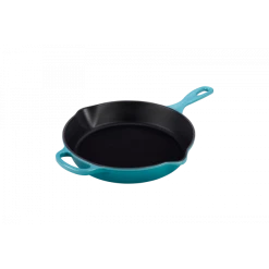 Skillet Rond Profond 26cm En Fonte Bleu Caraïbes Le Creuset