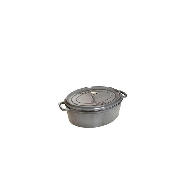 STAUB Cocotte Fonte Ovale 15 Cm Gris Graphite 0,6 L 3 STAUB Cocotte Fonte Ovale 15 Cm Gris Graphite 0,6 L