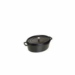 STAUB Cocotte Fonte Ovale 15 Cm Noir Mat 0,6 L