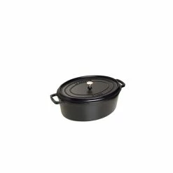 STAUB Cocotte Fonte Ovale 23 Cm Noir Mat 2,35 L