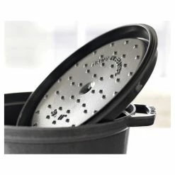 STAUB Cocotte Fonte Ovale 27 Cm Gris Graphite 3,2 L -Cookway boutique staub cocotte fonte ovale 27 cm gris graphite 32 l 2