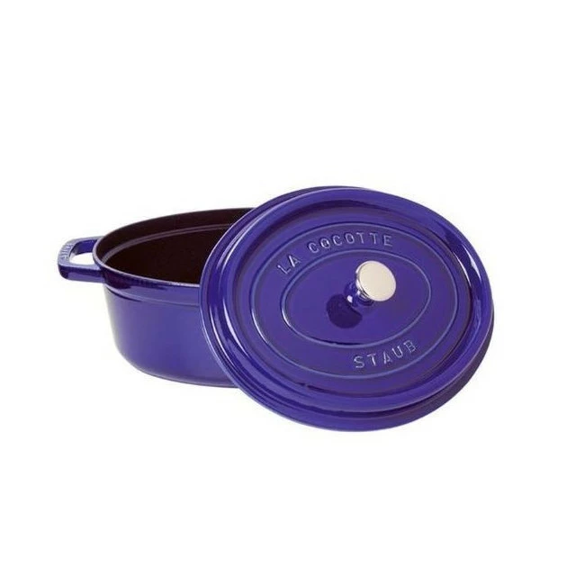 STAUB Cocotte Fonte Ovale 29 Cm Bleu Intense Majolique 4,2 L 4 STAUB Cocotte Fonte Ovale 29 Cm Bleu Intense Majolique 4,2 L – Image 2