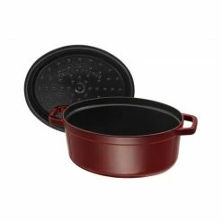 STAUB Cocotte Fonte Ovale 29 Cm Grenadine Majolique 4,2 L -Cookway boutique staub cocotte fonte ovale 29 cm grenadine majolique 42 l 3