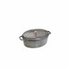 STAUB Cocotte Fonte Ovale 29 Cm Gris Graphite 4,2 L -Cookway boutique staub cocotte fonte ovale 29 cm gris graphite 42 l