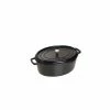 STAUB Cocotte Fonte Ovale 29 Cm Noir Mat 4,2 L
