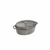 STAUB Cocotte Fonte Ovale 31 Cm Gris Graphite 5,5 L