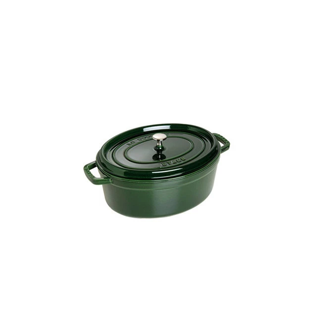 STAUB Cocotte Fonte Ovale 31 Cm Vert Basilic Majolique 5,5 L 3 STAUB Cocotte Fonte Ovale 31 Cm Vert Basilic Majolique 5,5 L