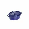 STAUB Cocotte Fonte Ovale 33 Cm Bleu Intense Majolique 6,7 L -Cookway boutique staub cocotte fonte ovale 33 cm bleu intense majolique 67 l