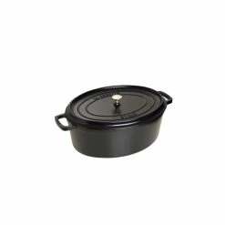 STAUB Cocotte Fonte Ovale 33 Cm Noir Mat 6,7 L