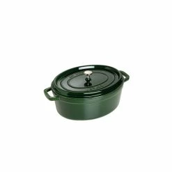 STAUB Cocotte Fonte Ovale 33 Cm Vert Basilic Majolique 6,7 L