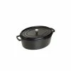 STAUB Cocotte Fonte Ovale 37 Cm Noir Mat 8 L