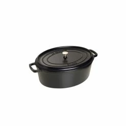 STAUB Cocotte Fonte Ovale 37 Cm Noir Mat 8 L