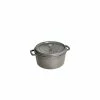 STAUB Cocotte Fonte Ronde 12 Cm Gris Graphite 0,4 L -Cookway boutique staub cocotte fonte ronde 12 cm gris graphite 04 l
