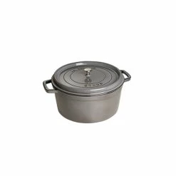 STAUB Cocotte Fonte Ronde 24 Cm Gris Graphite 3,8 L