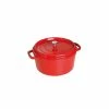 STAUB Cocotte Fonte Ronde 24 Cm Rouge Cerise 3,8 L -Cookway boutique staub cocotte fonte ronde 24 cm rouge cerise 38 l