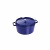 STAUB Cocotte Fonte Ronde 26 Cm Bleu Intense Majolique 5,2 L