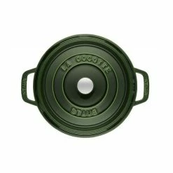 STAUB Cocotte Fonte Ronde 26 Cm Vert Basilic Majolique 5,2 L -Cookway boutique staub cocotte fonte ronde 26 cm vert basilic majolique 52 l 2