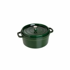 STAUB Cocotte Fonte Ronde 26 Cm Vert Basilic Majolique 5,2 L