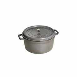 STAUB Cocotte Fonte Ronde 28 Cm Gris Graphite 6,7 L