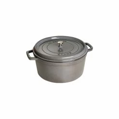STAUB Cocotte Fonte Ronde 34 Cm Gris Graphite 12,6 L