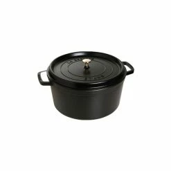 STAUB Cocotte Fonte Ronde 34 Cm Noir Mat 12,6 L