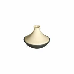 Staub Plat à Tajine Base Fonte Dôme Céramique 28 Cm Noir Creme