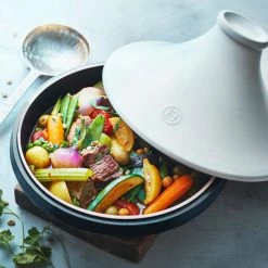 Plat à Tajine En Céramique 27,5 Cm Blanc Ardoise Delight Emile Henry -Cookway boutique tajine en ceramique 275 cm blanc ardoise delight emile henry 3