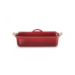Terrine Rectangulaire En Céramique Avec Presse 32 Cm Cerise Le Creuset