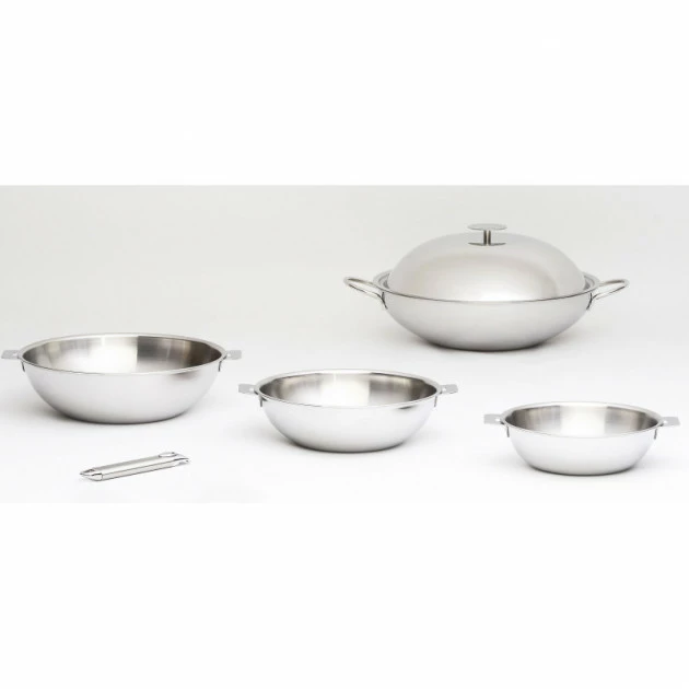 Wok Casteline Ø 20 Cm Manche Amovible Inox Cristel 6 Wok Casteline Ø 20 Cm Manche Amovible Inox Cristel – Image 4