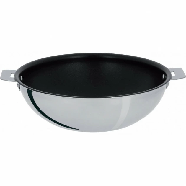 Wok Casteline Ø 24 Cm Manche Amovible Anti-Adhésif Inox Cristel 3 Wok Casteline Ø 24 Cm Manche Amovible Anti-Adhésif Inox Cristel