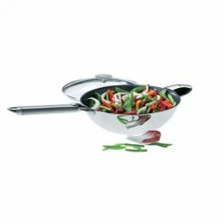 Wok Casteline Ø 28 Cm Manche Amovible Anti-Adhésif Inox Cristel -Cookway boutique wok casteline o 28 cm manche amovible anti adhesif inox cristel 3