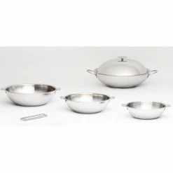 Wok Casteline Ø 28 Cm Manche Amovible Inox Cristel -Cookway boutique wok casteline o 28 cm manche amovible inox cristel 3