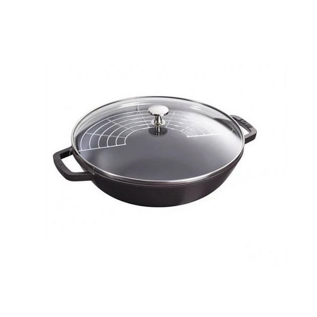 Wok En Fonte 30 Cm Noir Staub 3 Wok En Fonte 30 Cm Noir Staub
