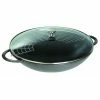 Wok En Fonte 37 Cm Gris Staub 1 Wok En Fonte 37 Cm Gris Staub -Cookway boutique wok en fonte 37 cm gris staub
