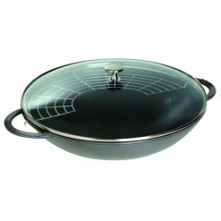 Wok En Fonte 37 Cm Gris Staub