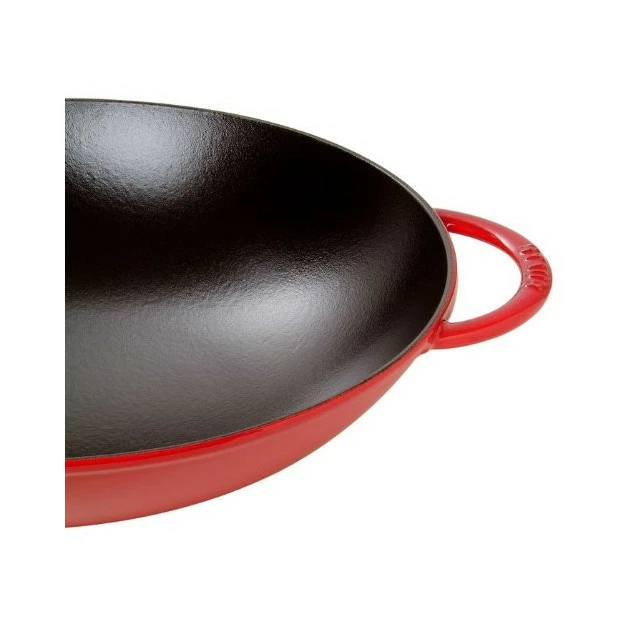 Wok En Fonte 37 Cm Rouge Staub 5 Wok En Fonte 37 Cm Rouge Staub â Image 3
