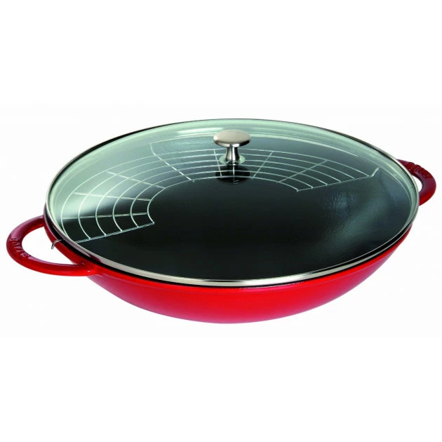 Wok En Fonte 37 Cm Rouge Staub 3 Wok En Fonte 37 Cm Rouge Staub